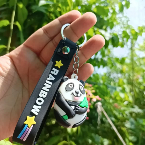 Panda Keychain featuring a cute and colorful design of a panda