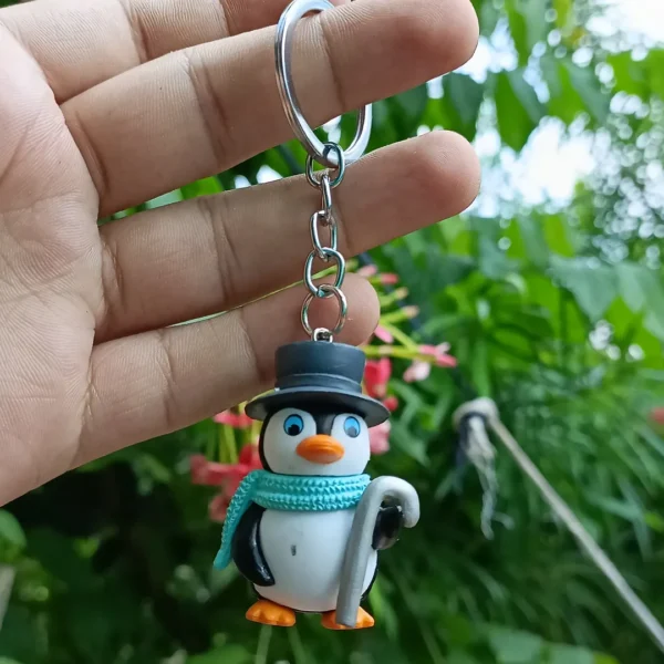 Penguin Keychain featuring a cute and colorful design of a penguin, perfect for animal lovers