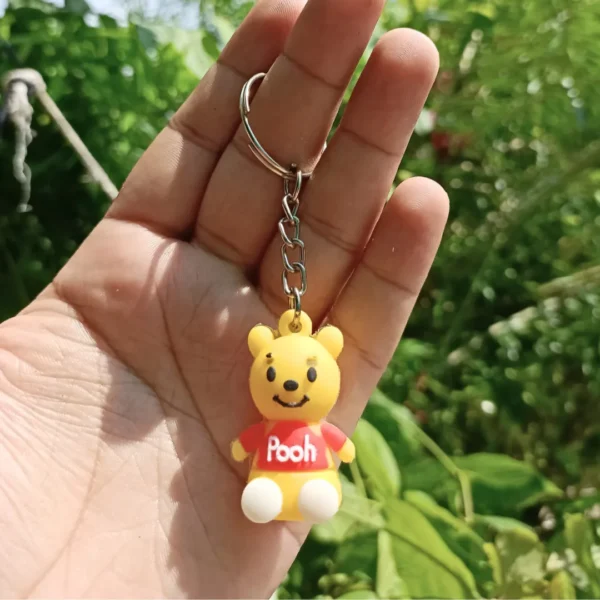 Pooh Teddy Bear Keychain featuring a cute design of the beloved character