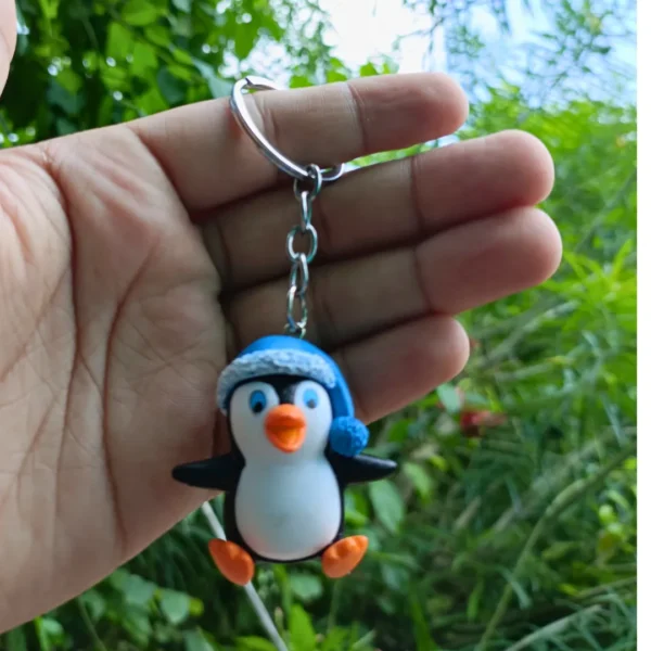 Penguin 3d Keychain [ blue ] || Premium Keychains || only for 49 || keychain for girls || cute keychain || cute keychains under 100 || cute keychains for girls || small bag keychain