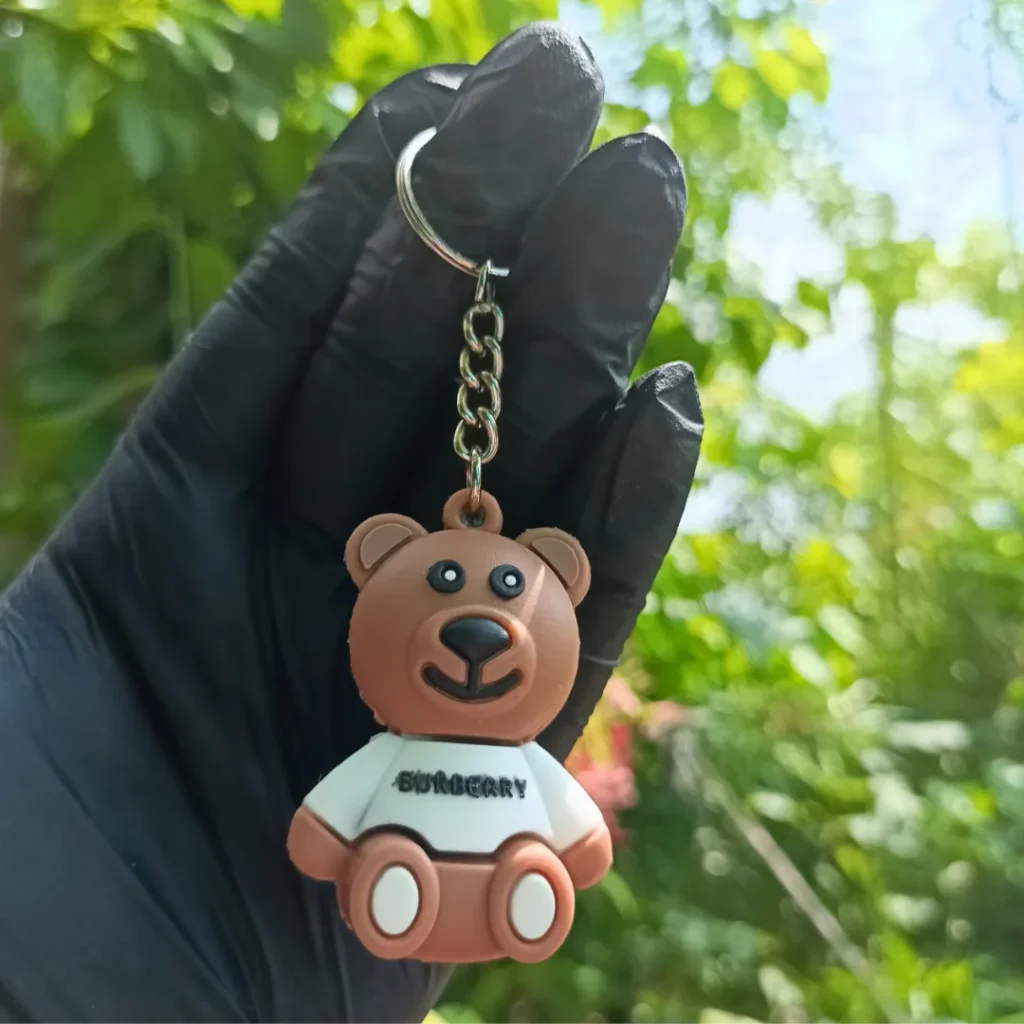 Teddy Bear Keychain featuring a cute and cuddly design