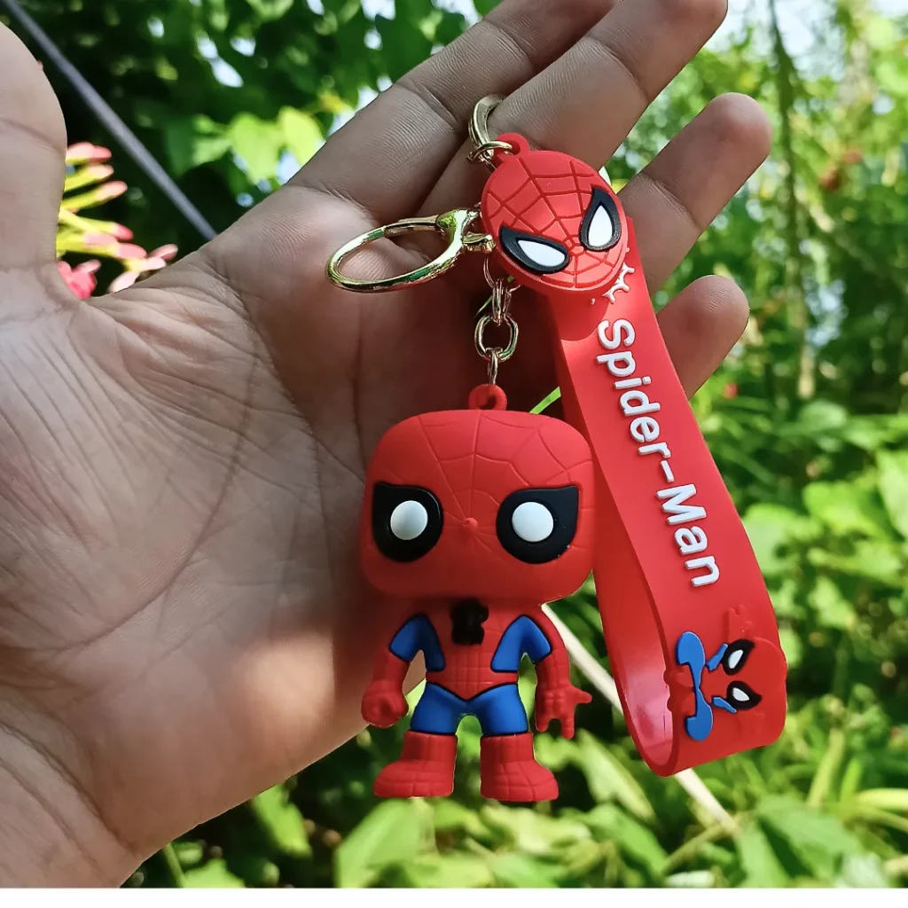 Spider Man 3D Keychain featuring a colorful design of the iconic superhero