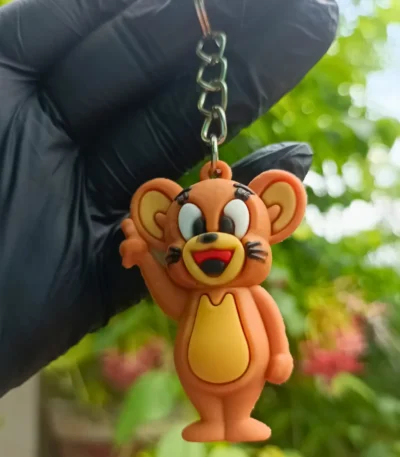 Jerry Rubber Keychain featuring a cute design of the beloved cartoon character