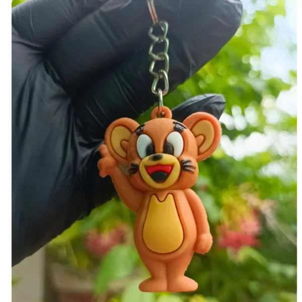 Jerry Rubber Keychain featuring a cute design of the beloved cartoon character