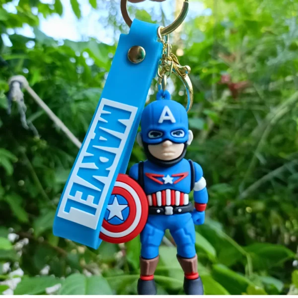 Captain America 3D Keychain featuring a colorful superhero design